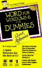 word for windows 6 for dummies quick reference 1st edition george t lynch 1568840950, 978-1568840956