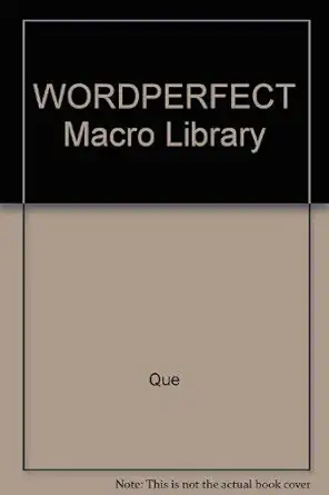 wordperfect macro library 1st edition forest lin 0880223774, 978-0880223775