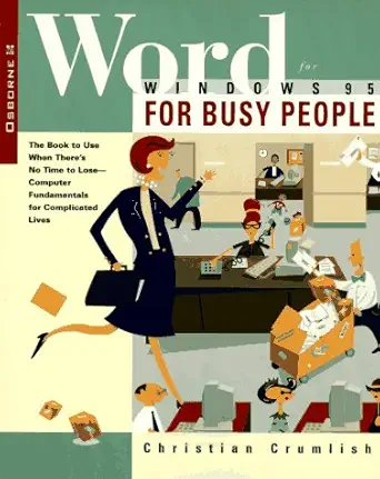 word for windows 95 for busy people 1st edition christian crumlish 0078821096, 978-0078821097