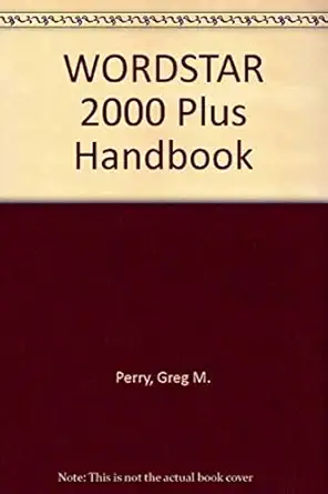 wordstar 2000 handbook 1st edition greg m perry 0078813344, 978-0078813344