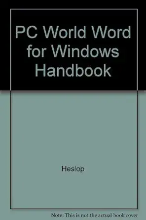 pc world word for windows 6 handbook 1st edition brent d heslop ,david angell 1568840543, 978-1568840543