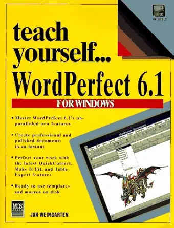 teach yourself wordperfect 6 1 for windows/book and disk 1st edition jan weingarten 1558284257, 978-1558284258