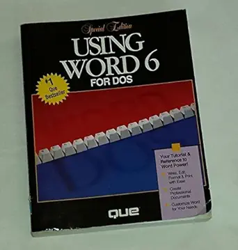 using word 6 for dos 1st edition bryan pfaffenberger 156529078x, 978-1565290785