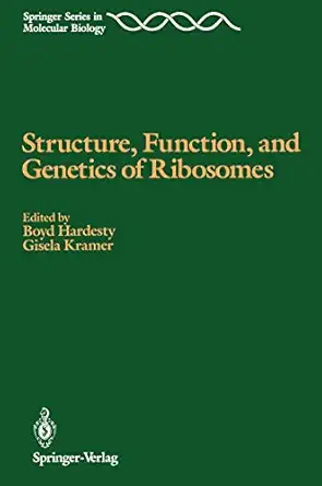structure function and genetics of ribosomes 1st edition boyd hardesty ,gisela kramer 0387962336,