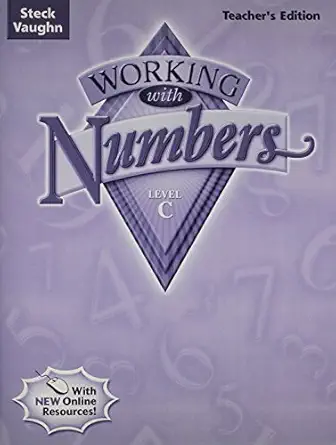 working with numbers level c teachers guide 1st edition steck vaughn company 0739891642, 978-0739891643