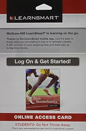 learnsmart standalone access card for basic biomechanics 1st edition susan hall 1259307816, 978-1259307812