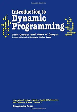 introduction to dynamic programming 1st edition leon cooper 0080250653, 978-0080250656