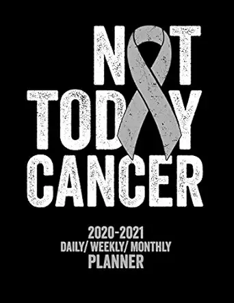 not today brain cancer 2020 2021 daily/ weekly/ monthly planner 2 year personal planner with grid calendar