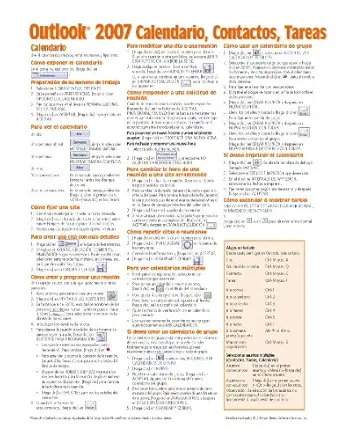 microsoft outlook 2007 calendario contactos y tareas gua a de referencia ra pida 1st edition beezix inc