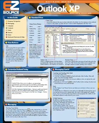 ez source outlook xp laminated reference guide 1st edition ez source editorial team 0973894016, 978-0973894011