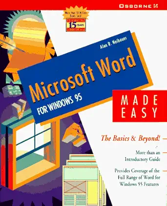 microsoft word for windows 95 made easy the basics and beyond 1st edition alan r neibauer 0078821525,