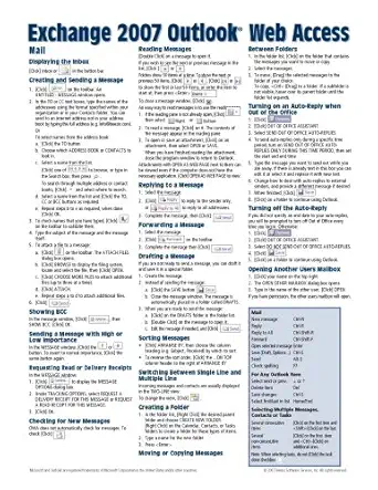 microsoft exchange 2007 outlook web access quick reference guide 1st edition beezix inc 1934433691,