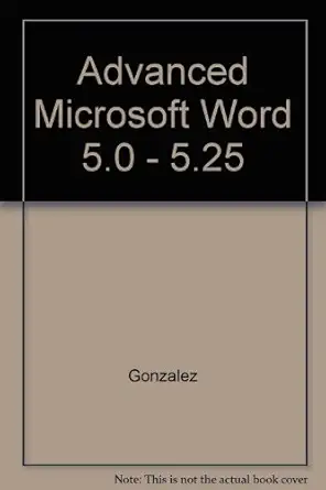 advanced microsoft word 5 0 1st edition jean gonzalez ,ric williams 007909984x, 978-0079099846
