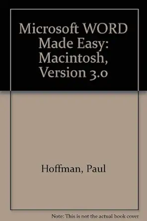 microsoft word made easy for the macintosh 1st edition paul e hoffman 0078812690, 978-0078812699