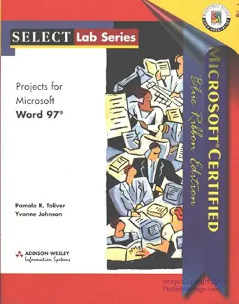 projects for microsoft word 97 microsoft certified blue 1st edition yvonnen johnson ,pamela r toliver ,philip