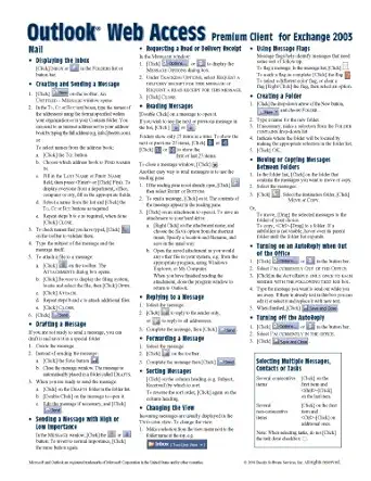 microsoft outlook web access for exchange 2003 quick reference guide 1st edition beezix inc 1934433438,