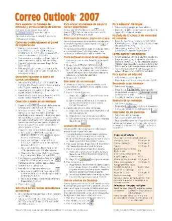 microsoft outlook 2007 correo gua a de referencia ra pida 1st edition beezix inc 1936220091, 978-1936220090