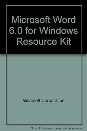 microsoft word 6 0 for windows resource kit 1st edition microsoft press ,microsoft corporation 1556157207,