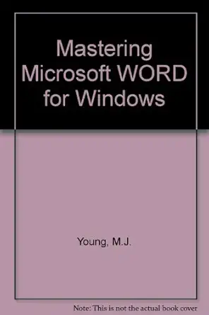 mastering microsoft word for windows 1st edition michael j young 0895886197, 978-0895886194