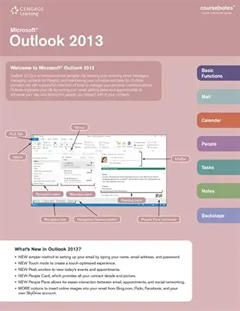 microsoft outlook 2013 coursenotes 1st edition course technology 1285464230, 978-1285464237