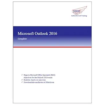 microsoft outlook 2016   by 30 bird color print 1st edition 30 bird media 1945281391, 978-1945281396