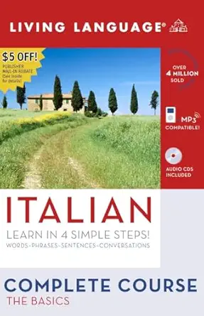 complete italian the basics includes coursebook 4 audio cds and learners dictionary 1st edition living