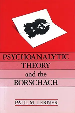 psychoanalytic theory and the rorschach 1st edition paul m lerner 0881631221, 978-0881631227
