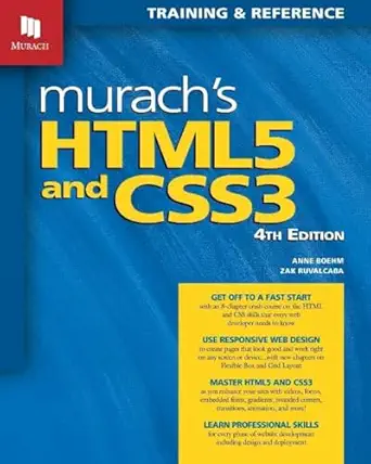 murachs html5 and css3 1st edition anne boehm ,zak ruvalcaba 1943872260, 978-1943872268