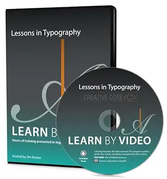 lessons in typography learn by video 1st edition jim krause 0134096436, 978-0134096438
