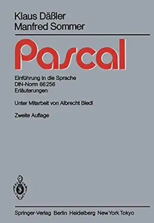 pascal einfa 1/4hrung in die sprache din norm 66256 erla uterungen 1st edition k daa ler ,m sommer