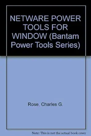 netware power tools for windows 1st edition charles g rose 0679790993, 978-0679790990