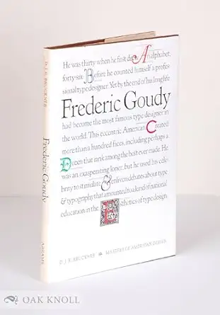 frederic goudy 1st edition d j r bruckner 0810910357, 978-0810910355