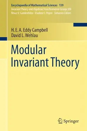 modular invariant theory 1st edition campbell 3642174035, 978-3642174032