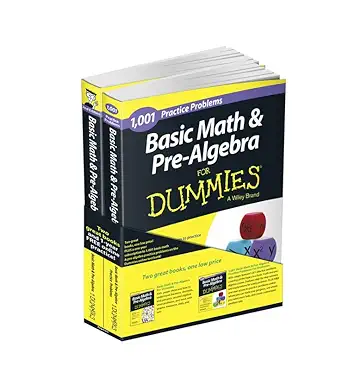 basic math and pre algebra learn and practice 2 book bundle with 1 year online access 1st edition mark