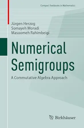 numerical semigroups a commutative algebra approach 1st edition ja 1/4rgen herzog ,somayeh moradi ,masoomeh