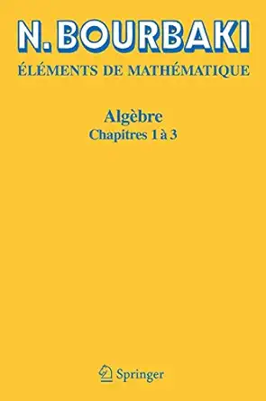 alga bre chapitres 1 a 3 1st edition n bourbaki 3540338497, 978-3540338499