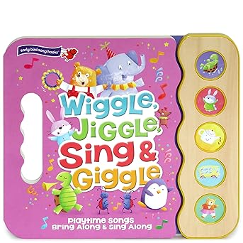 wiggle jiggle sing and giggle 5 button childrens sound book 1st edition scarlett wing ,cottage door press