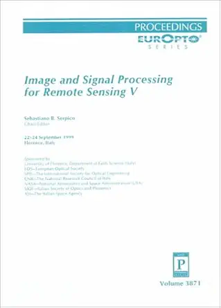 image and signal processing for remote sensing v 22 24 september 1999 florence italy 1st edition universita