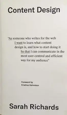 content design 1st edition sarah richards 1527209180, 978-1527209183