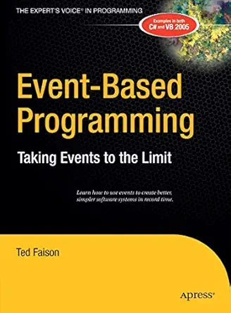 event based programming taking events to the limit 1st edition ted faison 1590596439, 978-1590596432