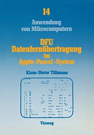 dfa datenferna 1/4bertragung im apple pascal system 1st edition klaus dieter tillmann 3528044462,