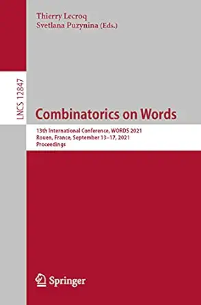 combinatorics on words 13th international conference words 2021 rouen france september 13a 17 2021
