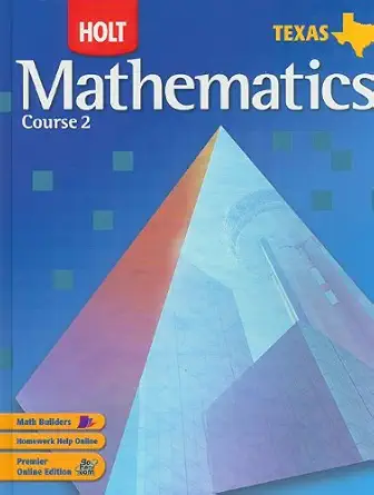 holt mathematics course 2 texas 1st edition reinhart and winston holt 0030411440, 978-0030411441