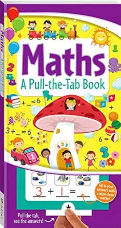pull the tab board book maths 1st edition hinkler books hinkler books 1488935777, 978-1488935770