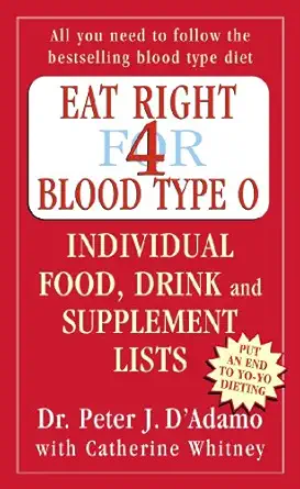 eat right for blood type o individual food drink and supplement lists individual food drink and supplement