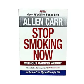 stop smoking now without gaining weight includes free hypnotherapy cd 1st edition allen carr 1905555288,