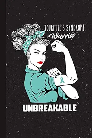 tourettes syndrome warrior unbreakable tourette syndrome awareness gifts blank lined notebook support present