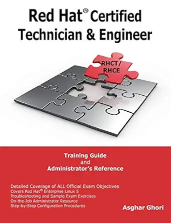 red hata certified technician and engineer training guide and administrators reference 1st edition asghar