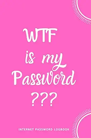 wtf is my password internet password logbook pink 1st edition river valley journals 1650364857, 978-1650364858