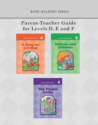 basic reading series parent teacher guide for levels d e and f 1st edition dr donald rasmussen ,lynn goldberg